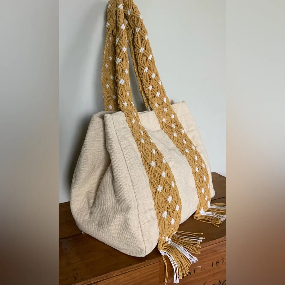 Free People ~ Mia Macrame Strap Tote ~ NWT - Picture 10 of 16